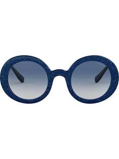 Miu Miu Eyewear солнцезащитные очки Divisa Glitter в круглой оправе