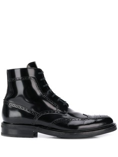 Saint Laurent ботинки в стиле милитари на шнуровке