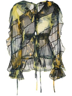 Asai прозрачная блузка с принтом тай-дай