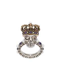 Alexander McQueen кольцо Queen Skull