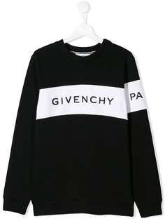 Givenchy Kids толстовка с контрастным логотипом