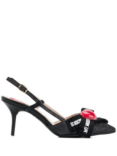Love Moschino туфли-лодочки Heart с блестками