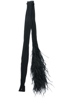 Saint Laurent платок с декором из страусиных перьев