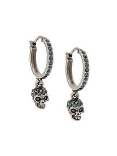 Alexander McQueen серьги с подвесками Skull