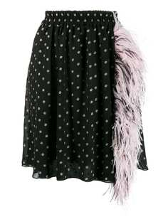 MSGM мини-юбка с перьями