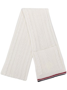 Thom Browne шарф фактурной вязки с карманом