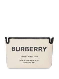 Burberry клатч среднего размера с принтом Horseferry