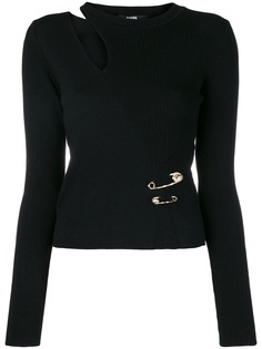 Versus приталенный свитер с прорезью