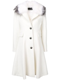 Ermanno Ermanno пальто с меховой отделкой