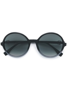 Fendi Eyewear солнцезащитные очки в круглой оправе с затемненными линзами