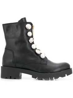 Tosca Blu ботинки на шнуровке с декоративными пуговицами