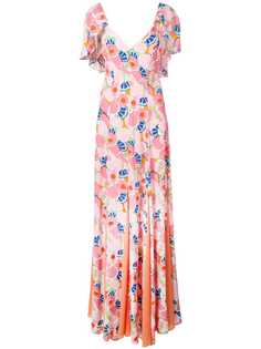 Staud платье макси с принтом Blossom