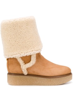 Salvatore Ferragamo сапоги с мехом