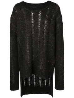 Uma Wang джемпер с эффектом потертости