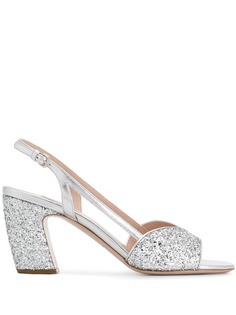 Miu Miu босоножки с блестками