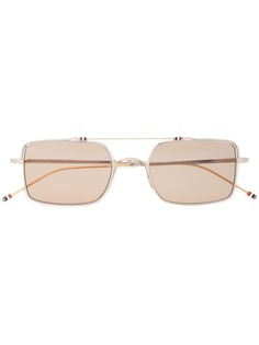 Thom Browne Eyewear солнцезащитные очки-авиаторы в квадратной оправе