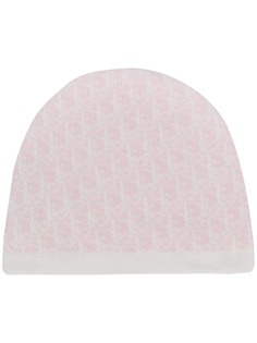 Baby Dior шапка бини вязки интарсия с логотипом