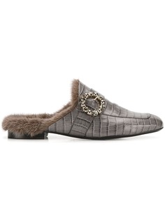 Eleventy мюли с эффектом крокодиловой кожи