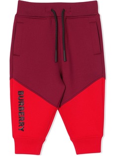 Burberry Kids двухцветные спортивные брюки