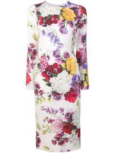 Dolce & Gabbana облегающее платье с цветочным принтом