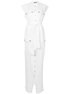 Balmain длинное платье-рубашка
