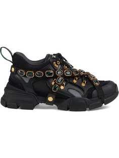 Gucci кроссовки Flashtrek с кристаллами