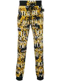 Versace Jeans Couture спортивные брюки с принтом Barocco и логотипом