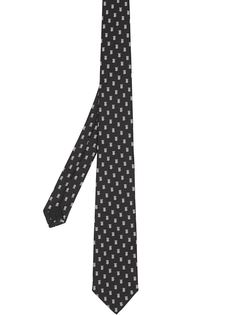 Burberry жаккардовый галстук с монограммой