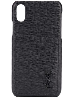 Saint Laurent чехол для iPhone XS с логотипом