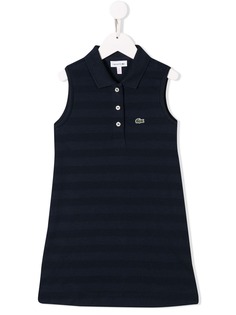 Lacoste Kids платье с вышитым логотипом