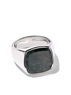 Tom Wood cushion green marble ring