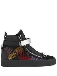 Giuseppe Zanotti кеды Coby с кристаллами