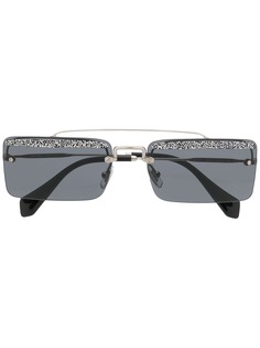 Miu Miu Eyewear солнцезащитные очки в прямоугольной оправе