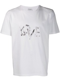 Saint Laurent футболка с принтом Love