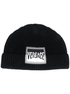 Versace шапка бини с архивным принтом