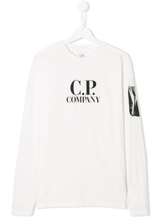 Cp Company Kids топ из джерси с логотипом