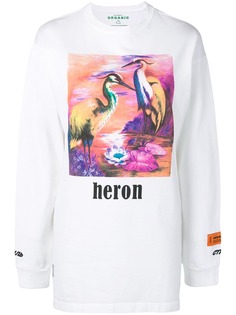 Heron Preston футболка Birds с длинными рукавами