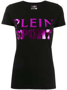 Plein Sport футболка с логотипом металлик