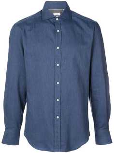 Brunello Cucinelli джинсовая рубашка кроя слим