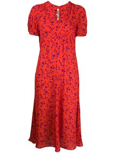 McQ Alexander McQueen платье миди с цветочным принтом
