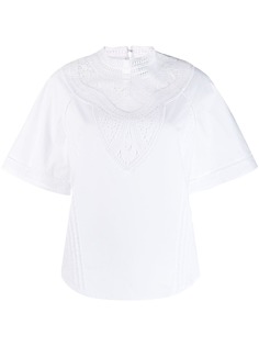 SJYP топ с кружевными вставками
