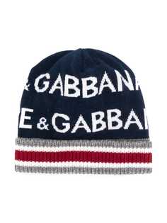 Dolce & Gabbana Kids трикотажная шапка в рубчик
