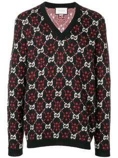 Gucci джемпер с узором GG