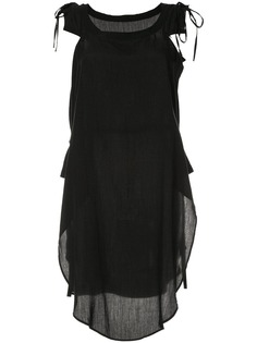 Yohji Yamamoto Pre-Owned блузка свободного кроя со шнуровкой на плечах