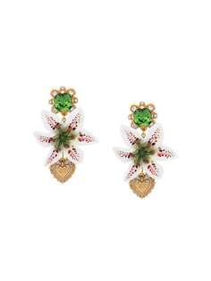Dolce & Gabbana серьги с декором в форме лилий