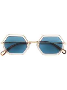 Chloé Eyewear солнцезащитные очки в восьмиугольной оправе