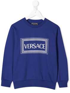 Young Versace толстовка с нашивкой-логотипом