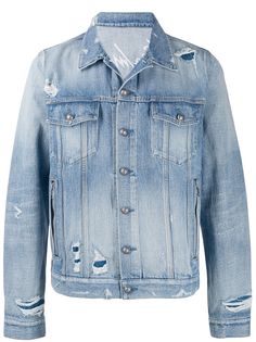 Balmain джинсовая куртка с эффектом потертости