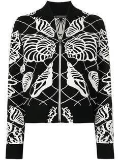 Alexander McQueen куртка-бомбер с декором в виде ракушек