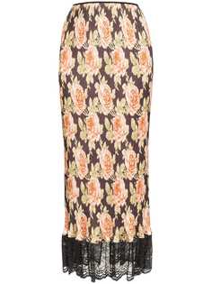 Paco Rabanne юбка миди с принтом